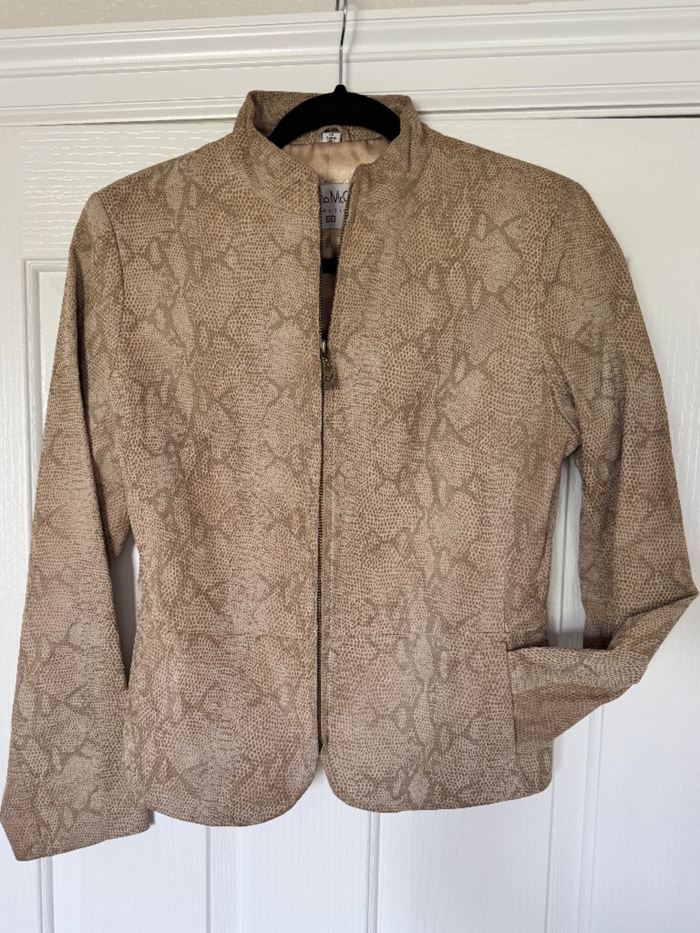 Leather Jacket - Snakeskin Print